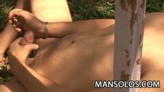 Latin stud bruno stroking his cock outdoors Thumb