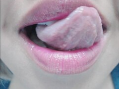 Seductive Mouth and Tongue Tease Thumb