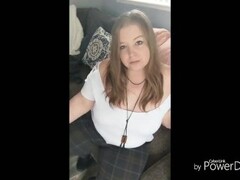 Smoking breast play and tease and cumming with hand down pants Thumb