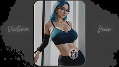 AI: Vibrant blue hair and dark glasses DOMINATRIX - Part 7 - Waifu Models #003 Thumb