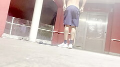 Flashing and masturbating outdoor - Public footbridge Thumb
