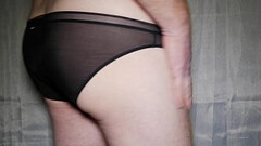 Ass and Cock in Black Panties Thumb