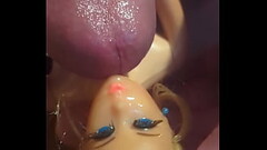 Barbie Luv before the cumshot Thumb