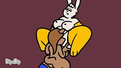 Lesbian furry gets clit sucked and squirts Thumb