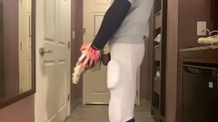Dirty football player jacks big hard cock Thumb