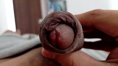 Displaying my uncut cock, extreme closeup. October 25, 2023. Thumb