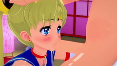 Horny Student Sailor Moon Passionately Sucks Dick l 3D SFM hentai uncensored Thumb