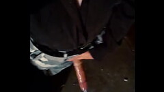 Polish Bull waiting for a date in the garage with condom on his huge dick Thumb