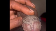 Playing with my dirty uncut dick Thumb