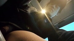 Bus boy shows his uncut dick sticking out of his too short shorts, freeballing discretly, shyly reve Thumb