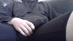 stroking uncut cock through underwear with cock ring Thumb