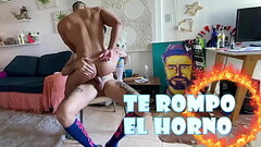 Hot ass Bottom Muscle Hunk takes anal pounding from his BF in the kitchen - With Alex Barcelona &amp Thumb