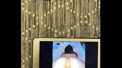 masturbating trib in my iPad Thumb
