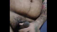 Vaibhav Jerks Off His Fat Hairy Cock &amp_ Cums &amp_ Showcases His Big Fat Hairy Body Thumb