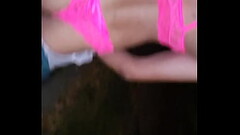 Outdoor walking in lingerie Thumb