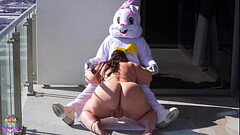 Luna Lark Gets A Big Carrot From The Easter Bunny Thumb