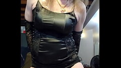 Jade In A Sexy Black Dress And Gloves Thumb