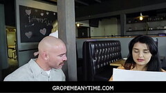 GropeMeAnytime - Freeuse Waitress Is Anytime Sex For Her Favorite Customers - Kenzie Anne, Leda Loth Thumb