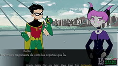 Teen titans ep 2 Fui tentar ser heroi tomei uma surra da Novinha Roxa Thumb