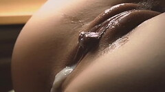 Slow motion. Pussy fucking and fat creampie close-up Thumb